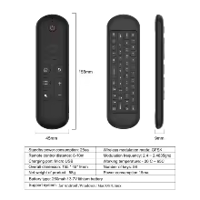 2.4G BT 5.2 Remote Control Wireless Gyroscope Air Mouse 7 Color Backlight USB Receiver Mini Keyboard for Android Smart TV Box PC